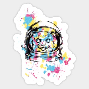 cat astronaut Sticker